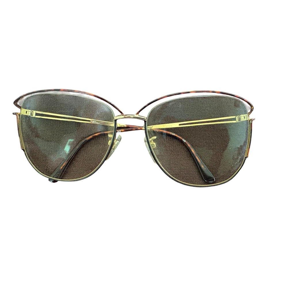 Vintage Tura HGP Gold Aviator Eyeglasses Frames Mod 419 TOR Japan Case